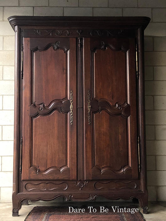 Antique French Country Armoire Wardrobe French Country Farmhouse
