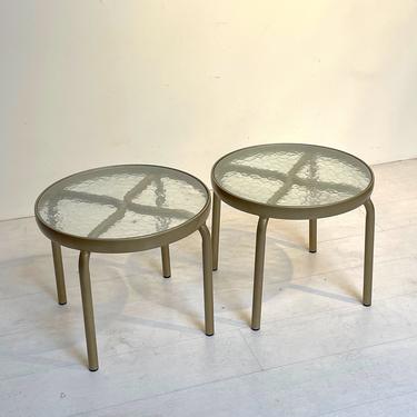 Pair of Patio Side Tables By Brown Jordan - Mid Century Modern 