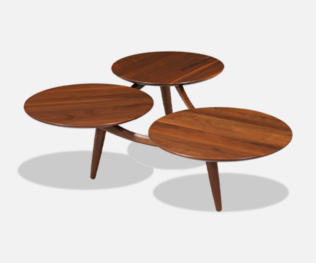 MidCentury Modern Sculpted FloatingTop Coffee Table by AceHi