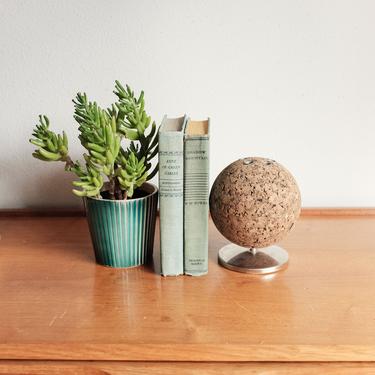 Round Cork Pencil Organizer Mid Century 