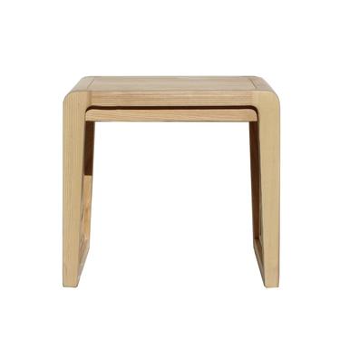 Light Natural Raw Wood Minimalist Lattice Pattern Stool Table cs6049E 