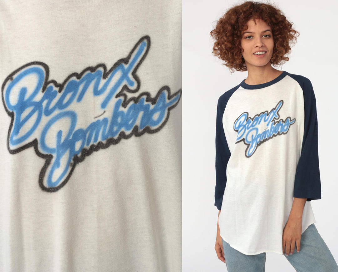 New York Bronx Bombers Baseball Raglan Long Sleeve Shirt