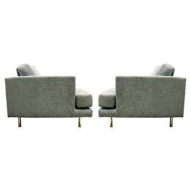 Contemporary Custom Joseph D'urso Signed Knoll Pair of Cube Lounge Chairs 