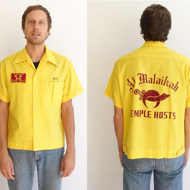 Vintage 50s 60s Shriners Shirt/ Bowling Shirt/ 1950s Masons