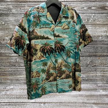 Vintage Pride of Hawaii Hawaiian Aloha Camp Shirt XL 海外 即決-