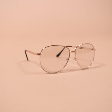 Clear Aviators with Gold Frames