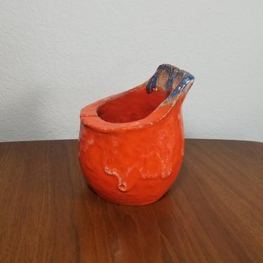 Japanese Fat Lava Pottery Vase 