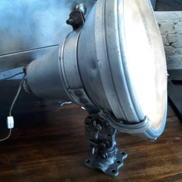 Vintage industrial American nautical searchlight 