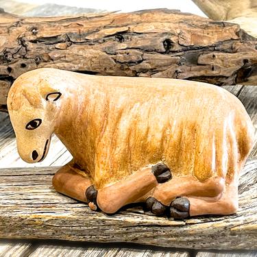 VINTAGE: Authentic PERUVIAN Handmade Clay Pottery Sheep - Nativity - Replacement - Folk Art - Peru - SKU 32-C-00030721 