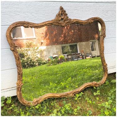 Large Antique Baroque Mirror