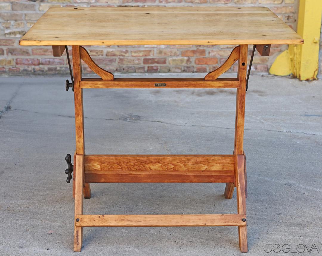 Antique Hamilton Mfg. Co. Drafting Table c.1930