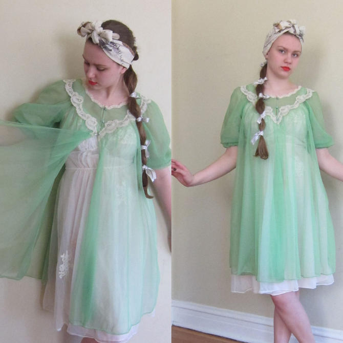 1950s nightgown peignoir sales