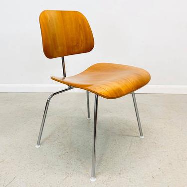 authentic Herman Miller Charles Eames DCM chair in light walnut 