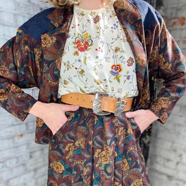 Vintage Paisley Jacket and Skirt Set 