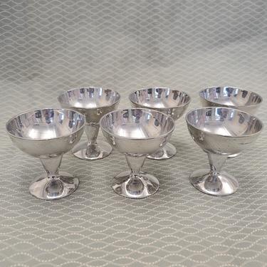 Set of 6 Mid Century Atomic Cocktail Cups by Harvey Aluminum