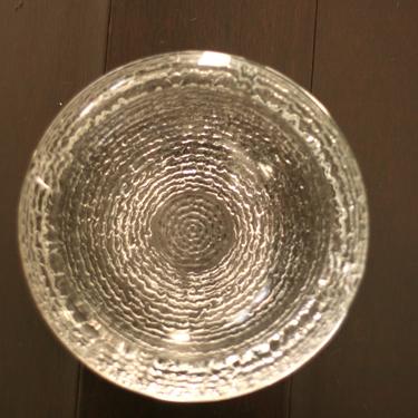 vintage soreno crystal clear glass ashtray 
