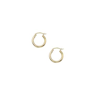 14K GOLD TINY CLASP HOOPS