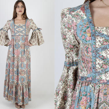 Old Fashioned Patchwork Dress / Frontier Country Western Dress / | American  Archive - San Diego, CA | ATTIC