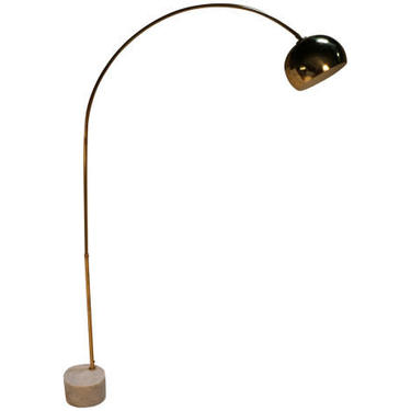 Mid Century Italian Brass Marble Arc Floor Lamp | Mary Kay's Furniture ...