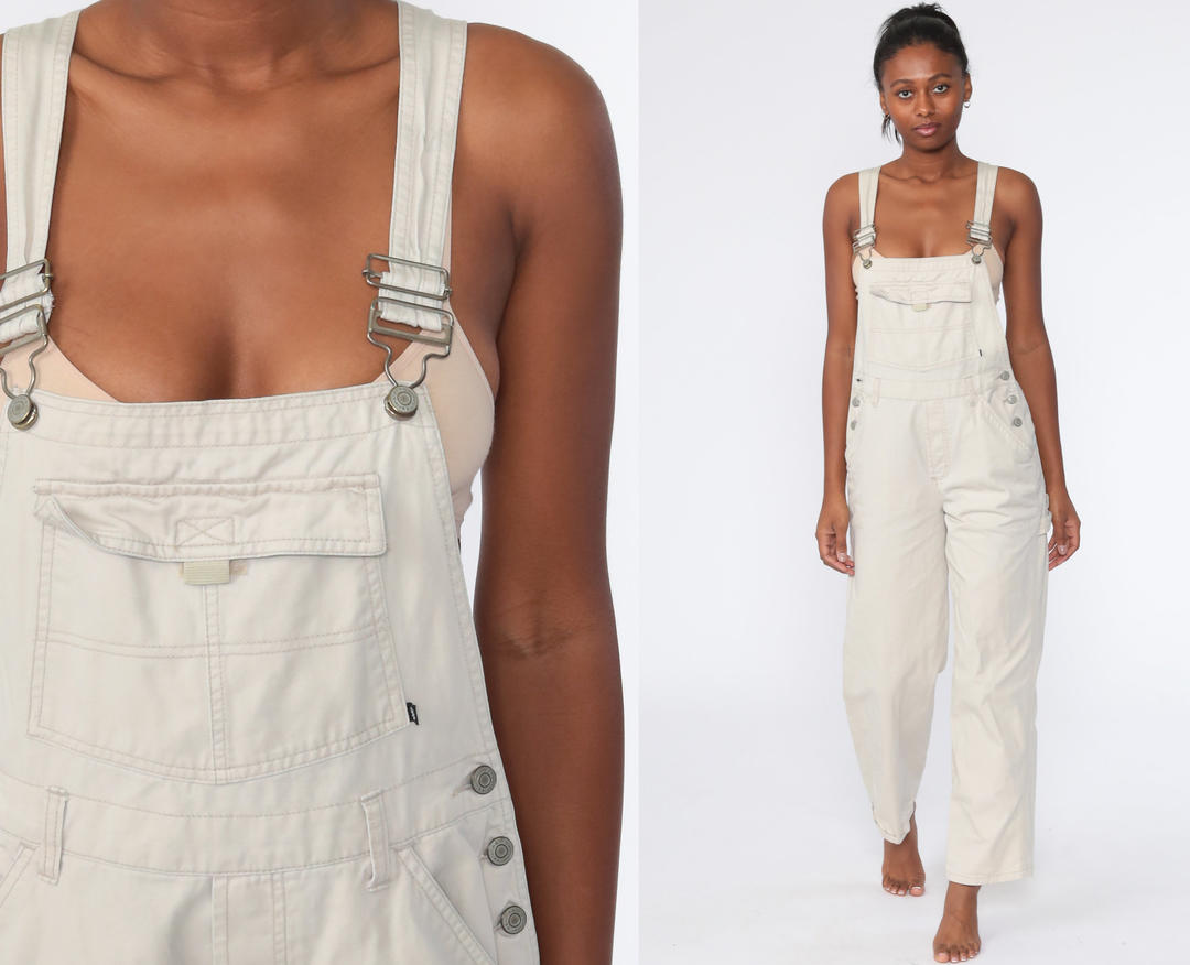 Khaki Overalls Revolt Overalls 90s No Boundaries BAGGY Wide Leg Shop