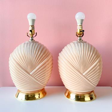 Pink Wrapped Art Deco Lamps - Sold Separately 