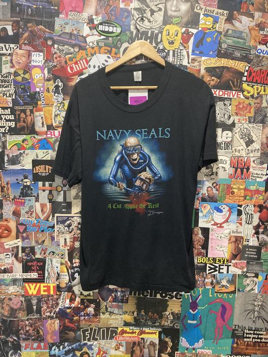 L) Navy Seals Skull T Shirt - 071020, Chance Vintage