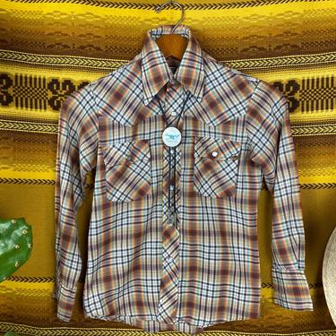 Vintage Western Shirt Button Up Pearl Snaps Panhandle Slim