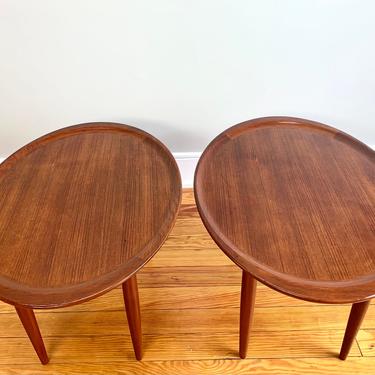 Danish Mid Century Modern Teak Tray Tables 