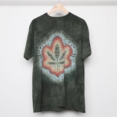 vintage 1990s y2k WEED marijuana GRATEFUL dead (head) oversize tie dye &amp;quot;The Mountain&amp;quot; t-shirt -- size large 