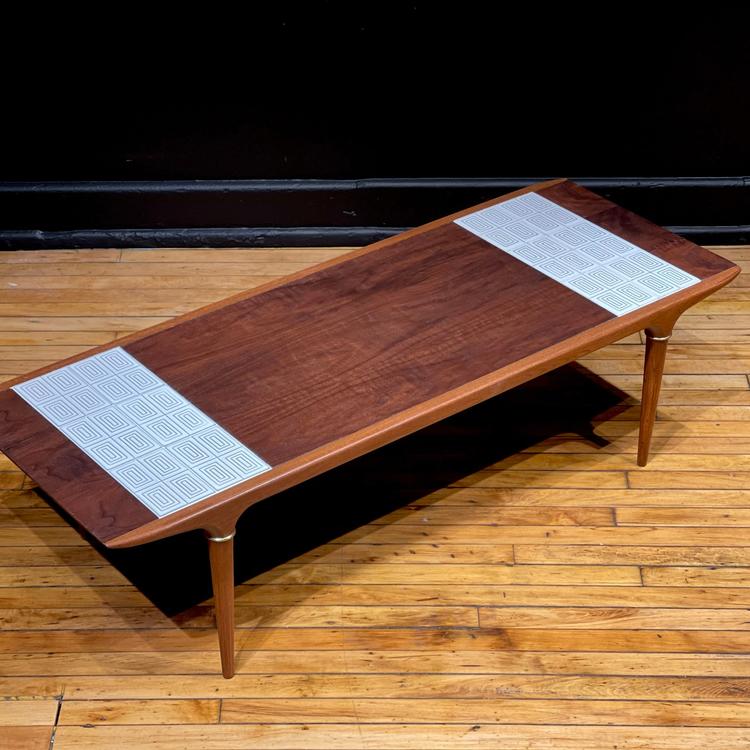 証明書付Louis Toffoli「SOLEIL LEVANT」石版画 値下げ可 Restored Lane Cosmopolitan Surfboard Tile Top Coffee Table