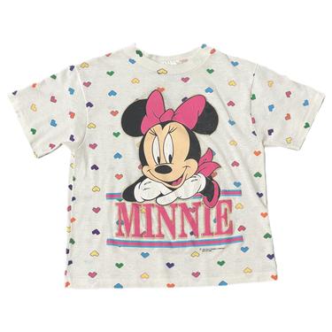 (YL) Minnie Mouse Hearts White Single Stitch 082521 ERF