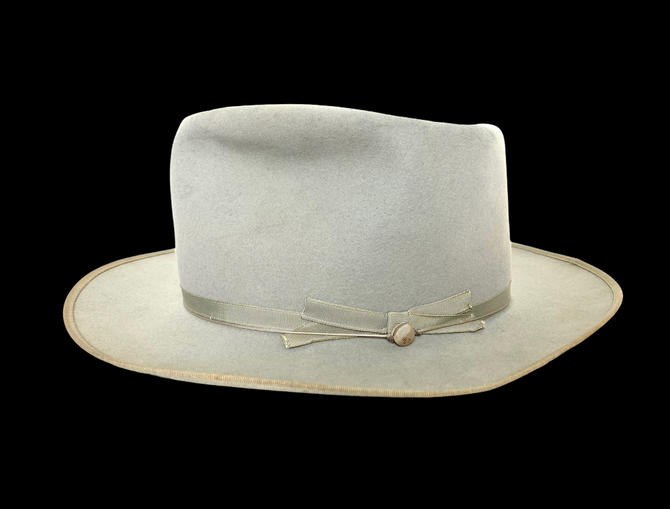 Vintage 1950s Royal Deluxe Stetson Open Road Western Fedora Size 7 1