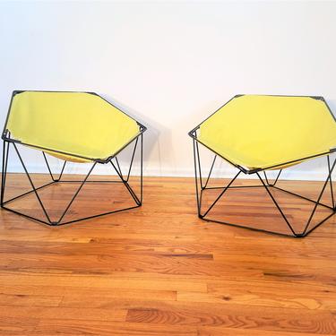 Mid Century "Penta" Pair of Easy Chairs 