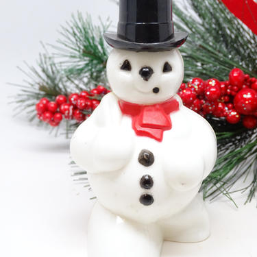 Vintage 1950's Plastic Frosty the Snowman Candy Container for