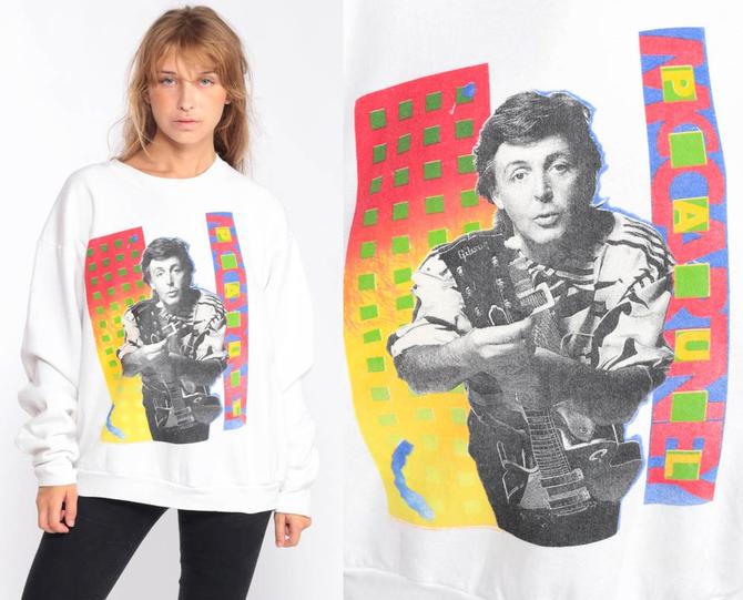 Paul McCartney Sweatshirt 1989 World Tour Band Shirt Rock N Roll