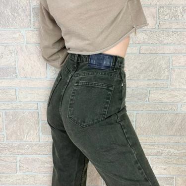 90's Faded Glory Olive Green Jeans / Size 27 