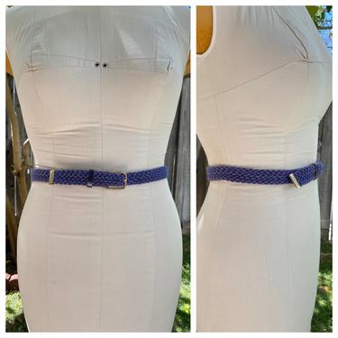 Vintage 1990’s Blue Woven Belt 
