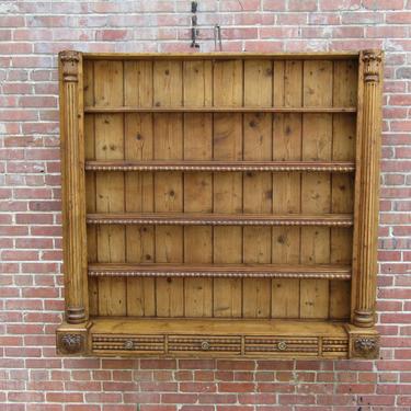 English Country House Georgian Unique Antique Yellow Pine Dresser Back 1760s 