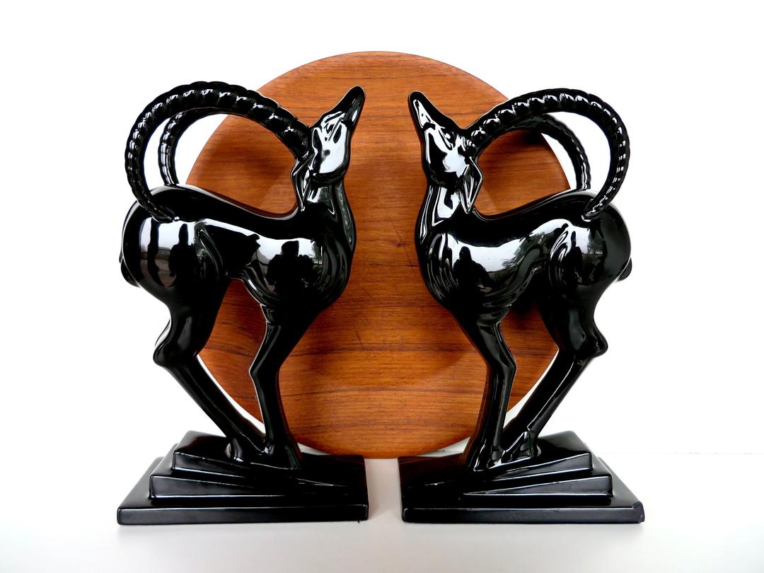 Mid Century Modern Ceramic Ibex Sculpture By Fitz And Floyd, Her