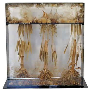 Contemporary Modern Leslie Silva Talisman III Shadow Box Art Table Sculpture 80s 