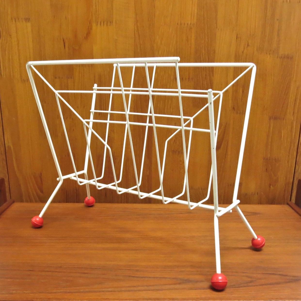 Mid Century Magazine Rack Atomic | Sputnik Furniture - Rowley, MA | ATTIC