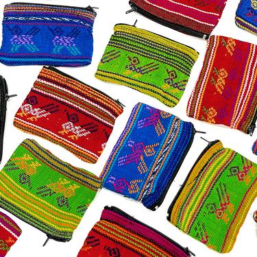 Deadstock VINTAGE: 1980s - 3pc - Native Guatemalan Small Coin Bags - Native Textile - Kids Accessories - Gift - Boho - SKU 