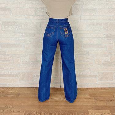 70's High Rise Wide Leg Bell Jeans / Size 25 