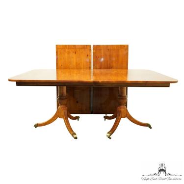 AMERICAN OF MARTINSVILLE Knotty Alder Wood Traditional Style 114" Double Pedestal Dining Table 2449-475-7-40 