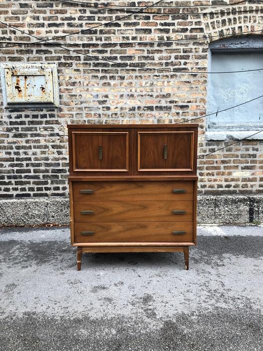 Available For Custom Refinishing Mid Century Modern Tall Dresser Mcm Bedroom Furniture Vintage Modern Tallboy Bureau Chest Of Drawers By