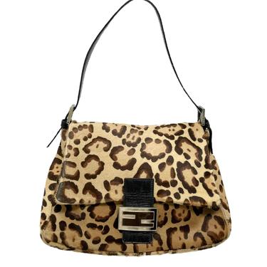 Fendi Cheetah Logo Baguette Bag