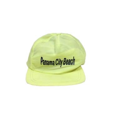 Vintage 90s Neon Day Glow Panama City Beach Tourist Snapback 