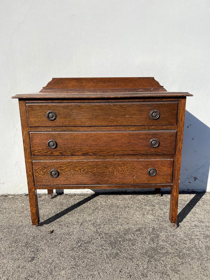 Traditional Country Oak Wood Dresser Chest of Drawers Bedside Table
