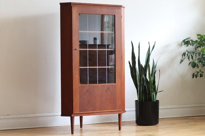 Mid Century Danish Modern Teak Corner Cabinet By Sharkgravy From