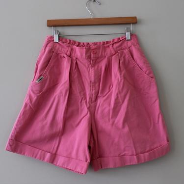 Vintage Bonjour Bright Pink Elastic Waist Women's Size M L 